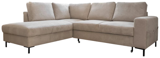 Sedačka LEONIE L, ľavá, béžový menčester