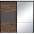 Armoire 2 porte(s) coulissante 0 tiroir(s) PEMBURY coloris Chêne / Anthracite largeur 231 cm