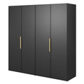 Armoire 4 porte(s) 0 tiroir(s) SELSEY FRAME coloris noir largeur 200 cm